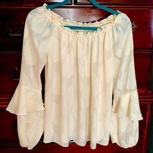 Michael Kors ivory flowy top, size XS